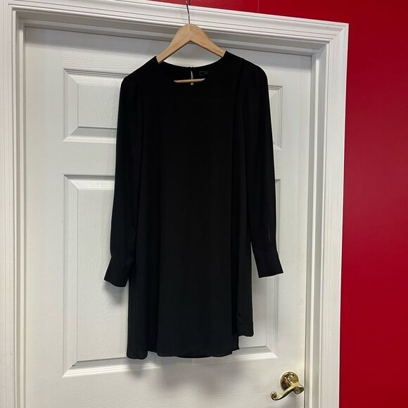 BCBGMaxAxria Little Black Drape Sheath Dress sz XS EUC - Picture 2 of 8